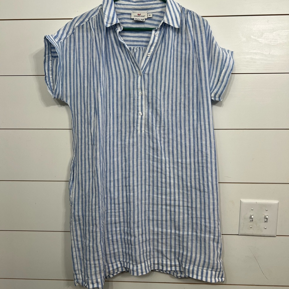 Vineyard Vines Blue and White Striped Dress